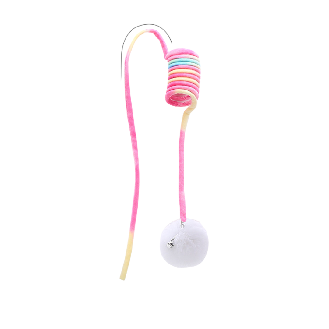 Interactive cat elastic toy
